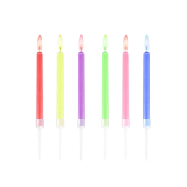 Είδη Πάρτυ - Κεριά Γενεθλίων "Χρωματιστές Φλόγες" (6 τεμ.) - Κωδικός: 149331 - SmileStore